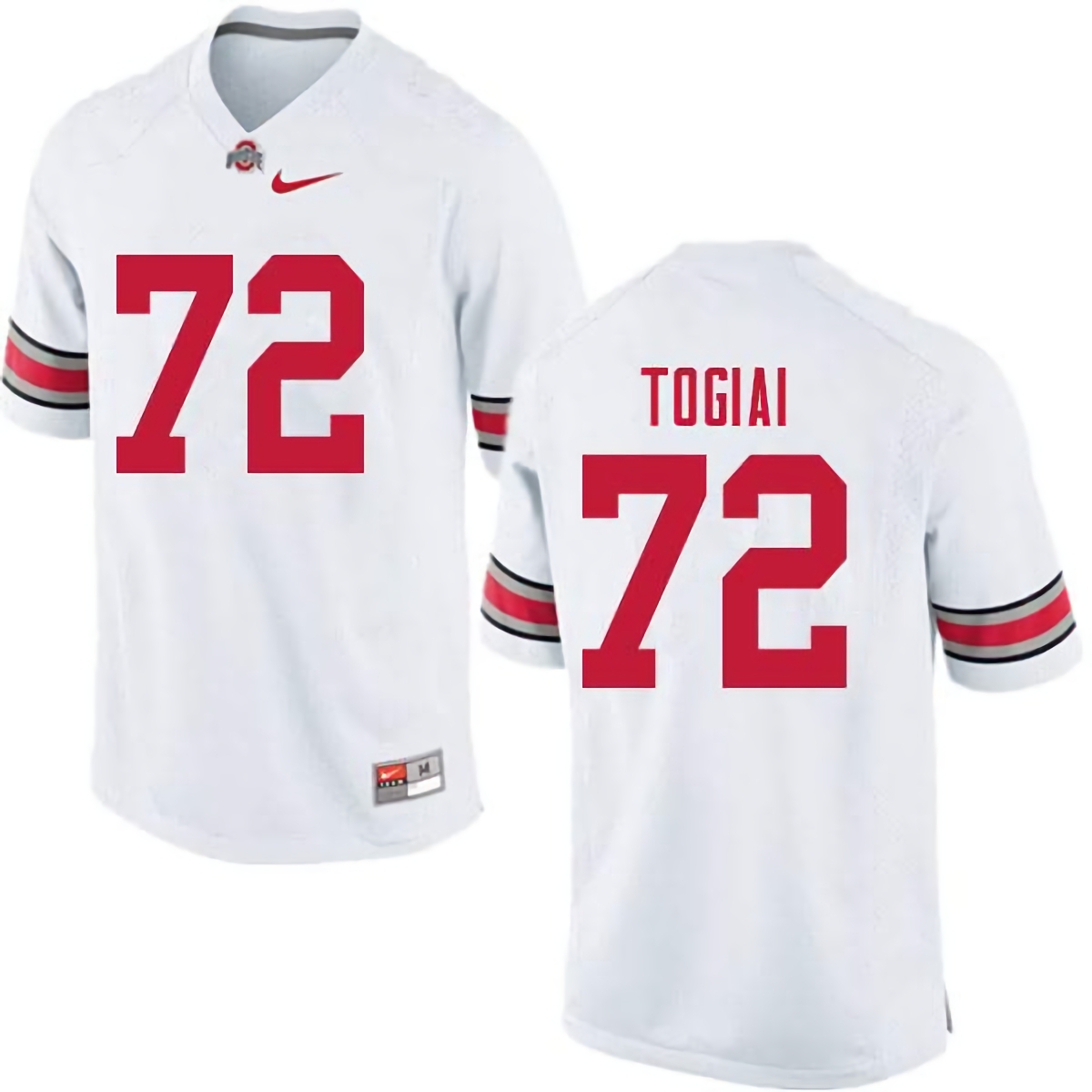 Tommy Togiai Ohio State Buckeyes Men's NCAA #72 Nike White College Stitched Football Jersey PZR2456XB